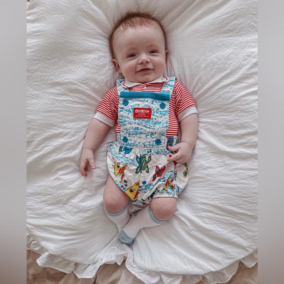 🐠 Vintage Fishy Bubble Oshkosh 🐠 3-6m (Roomy Fit) - ADORABLE print!! - Picture 6 of 6